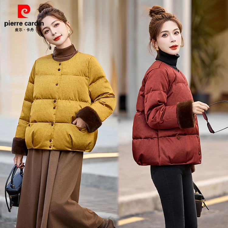 皮尔卡丹新中式国风羽绒服女短款2025新款冬季高端复古保暖外套面