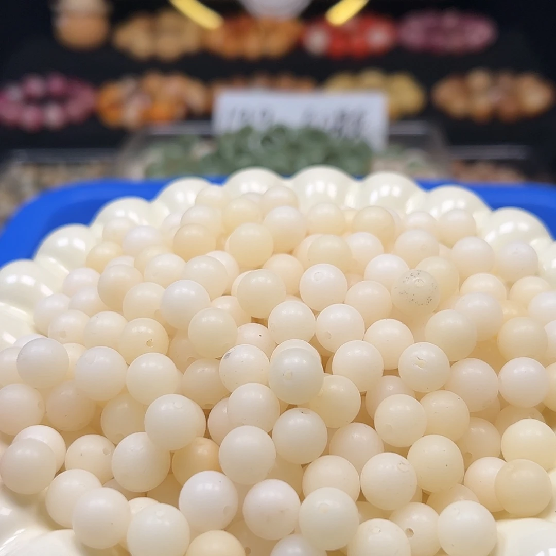 手串菩提根/象牙果微瑕卡10奶白圆200