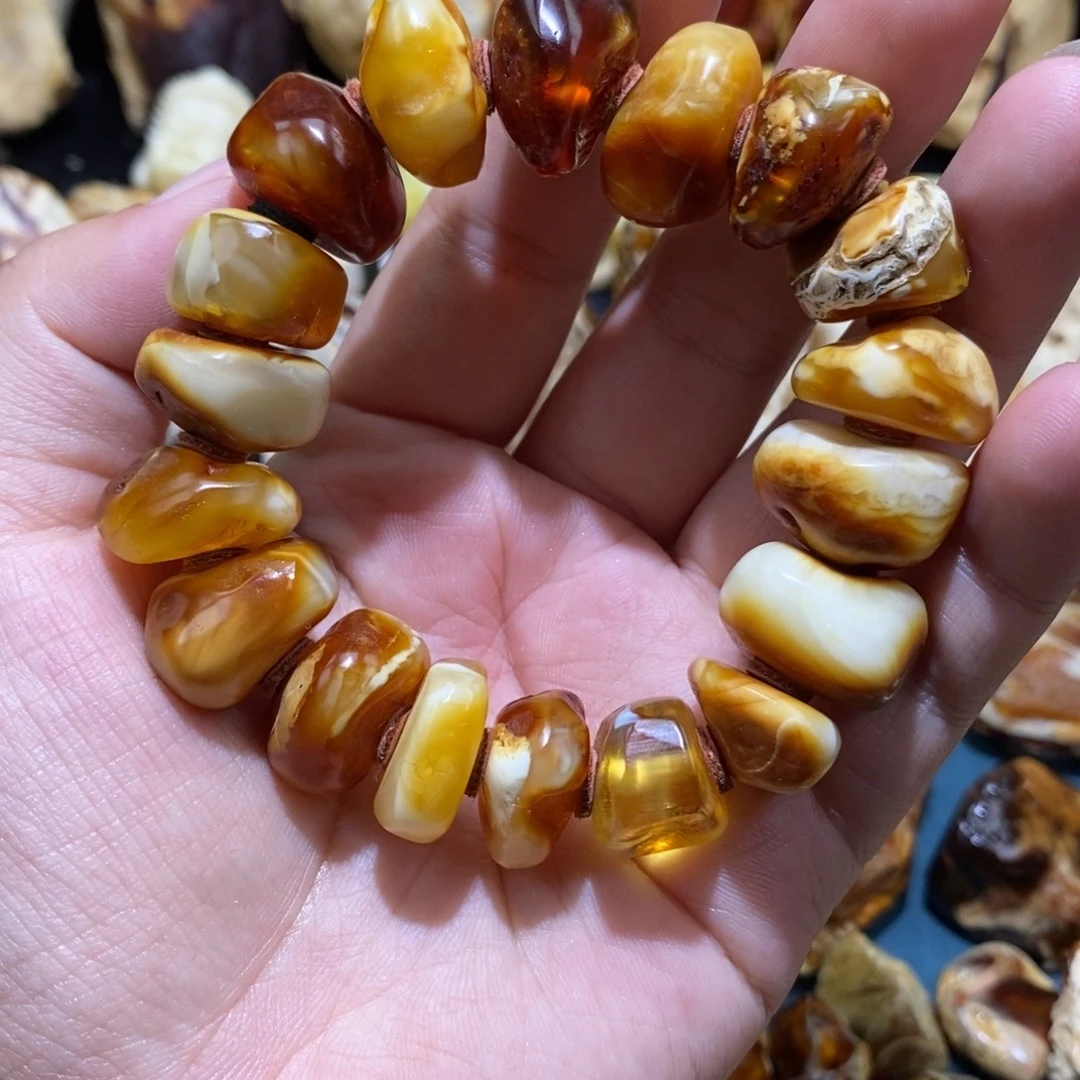 定制琥珀未镶嵌豆腐块