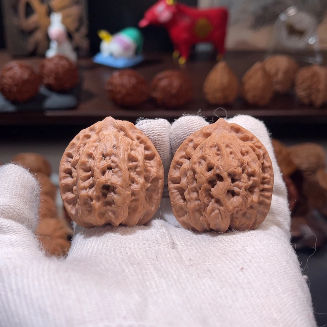 文玩核桃把件38佛肚全品有磕碰