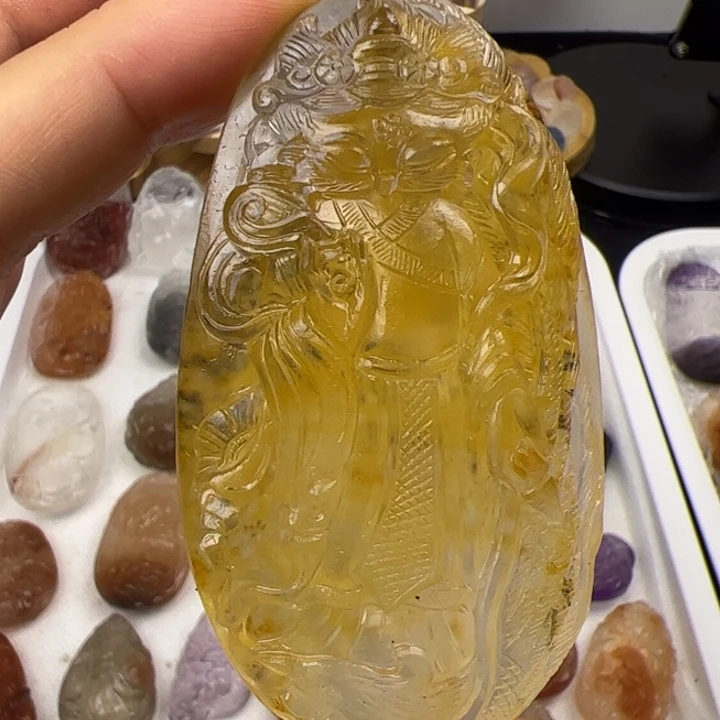 颈饰未镶嵌水晶九尾狐吊坠狐牌水晶