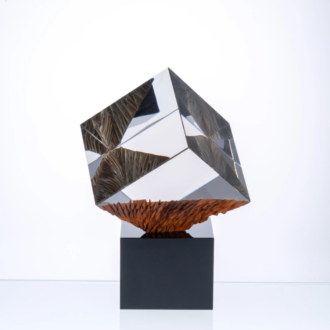 璨石美学【大峡谷】轻奢中式美式意式手工极简餐桌玄关艺术花瓶摆件