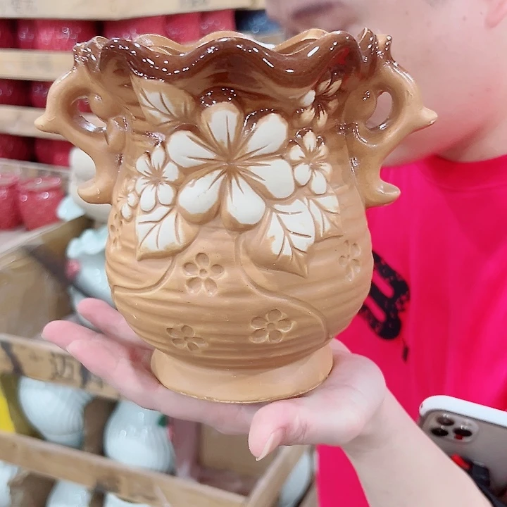 有孔，满10元包邮多肉陶瓷花盆