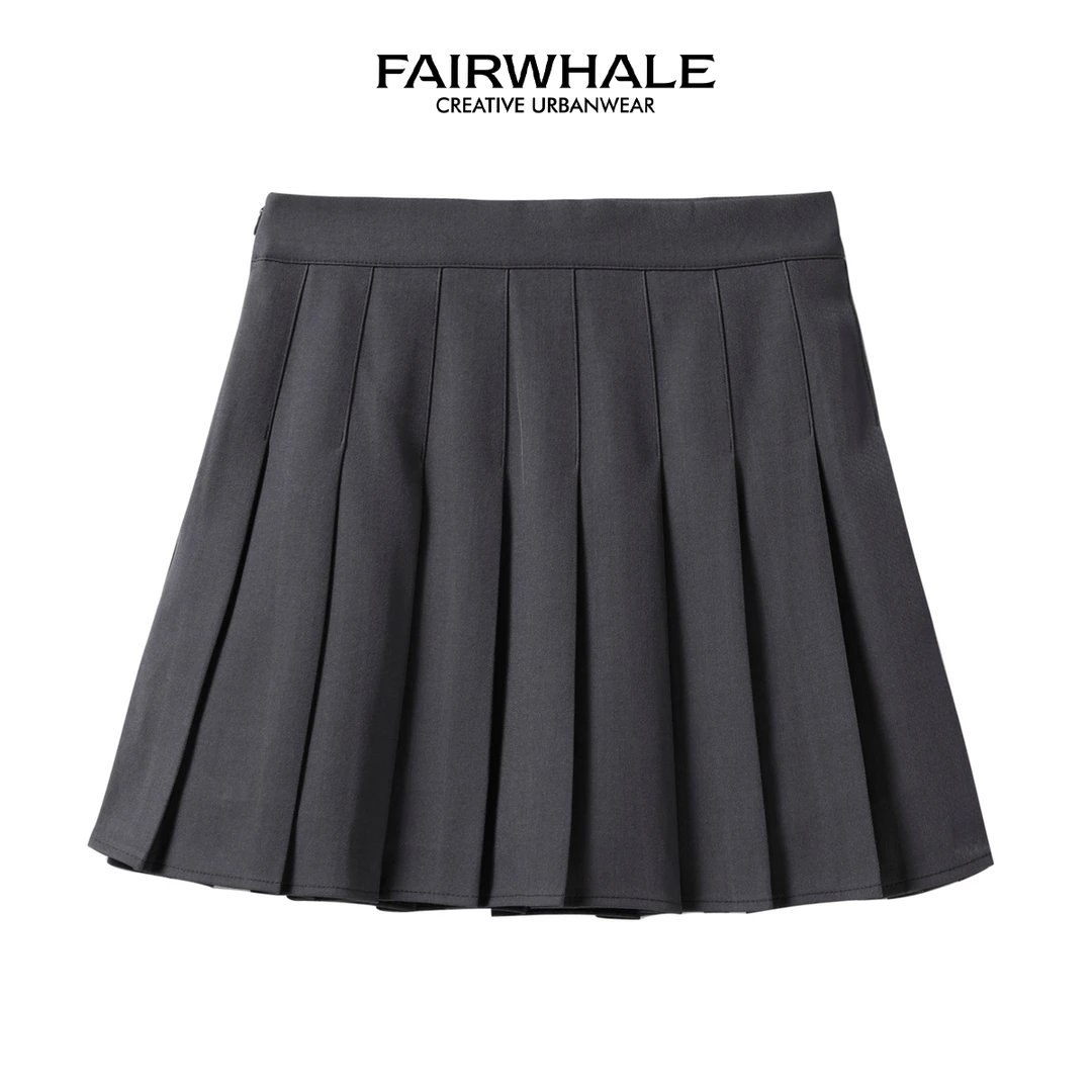 马克华菲女装夏季时尚经典百搭褶皱纹理短款A字半身裙 F52028A090