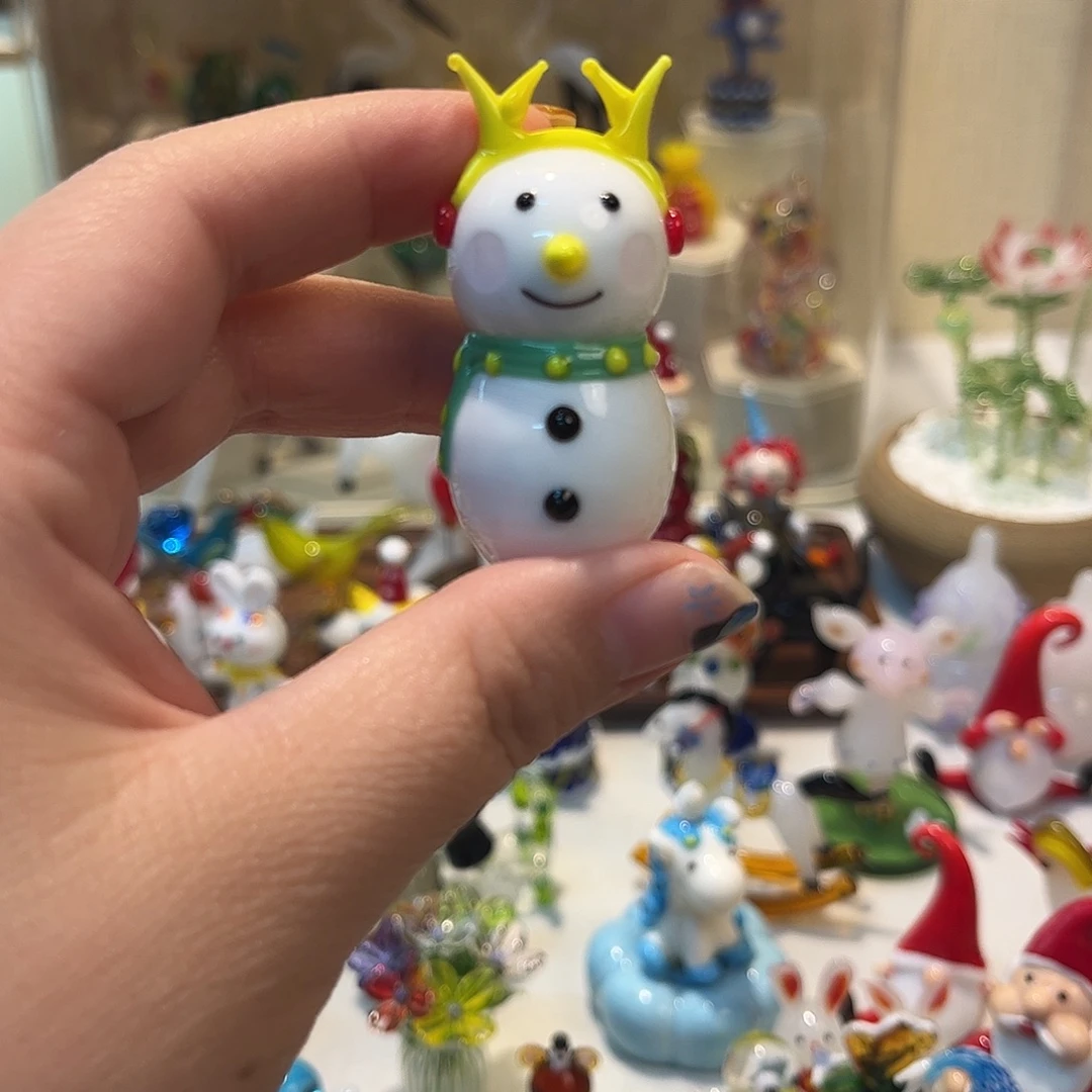 琉璃手工艺品雪人