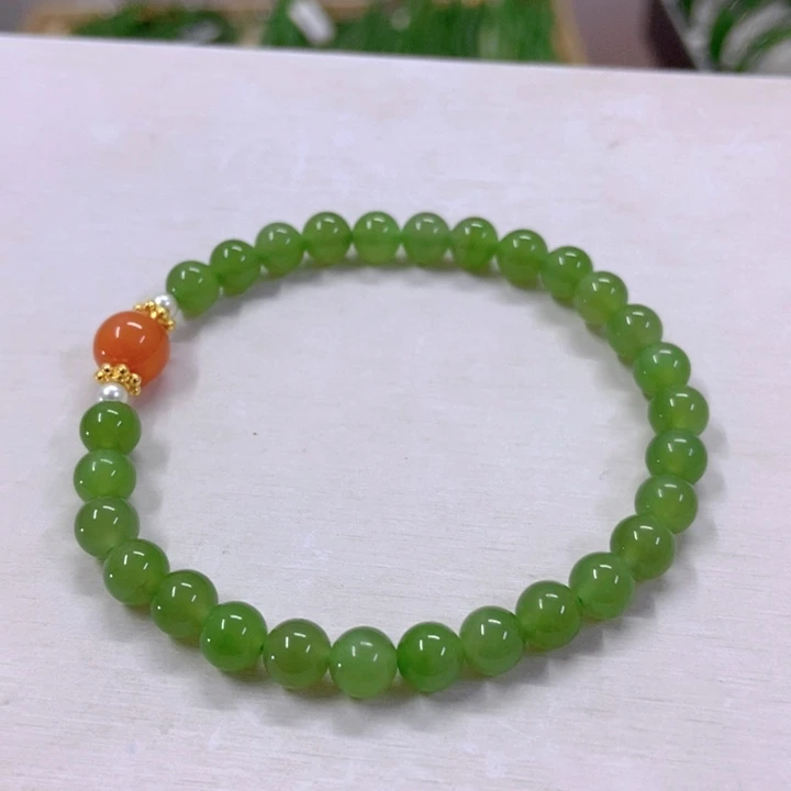 【闪购商品】和田玉（碧玉）手串未镶嵌11