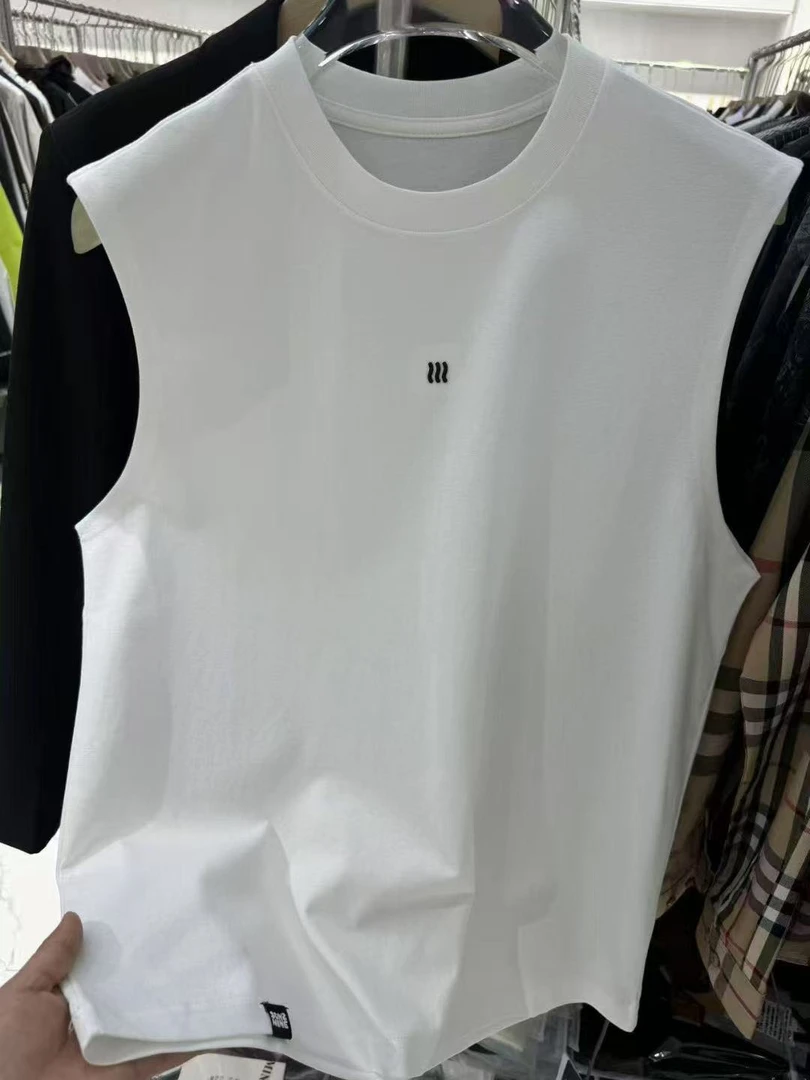 男士背心夏季新款无袖T恤男款简约宽松打底运动时尚休闲百搭纯色