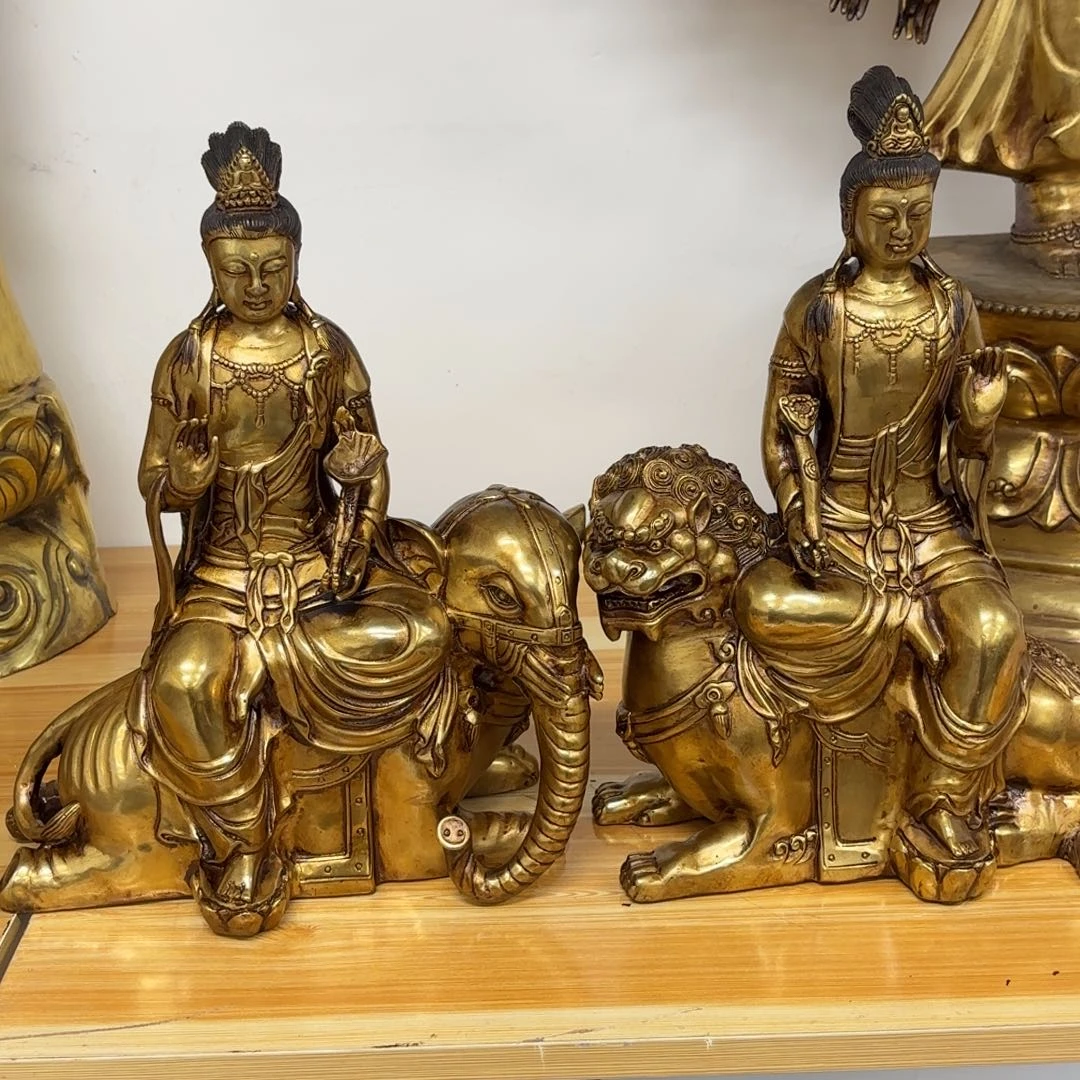 黄铜文殊普贤包邮到家