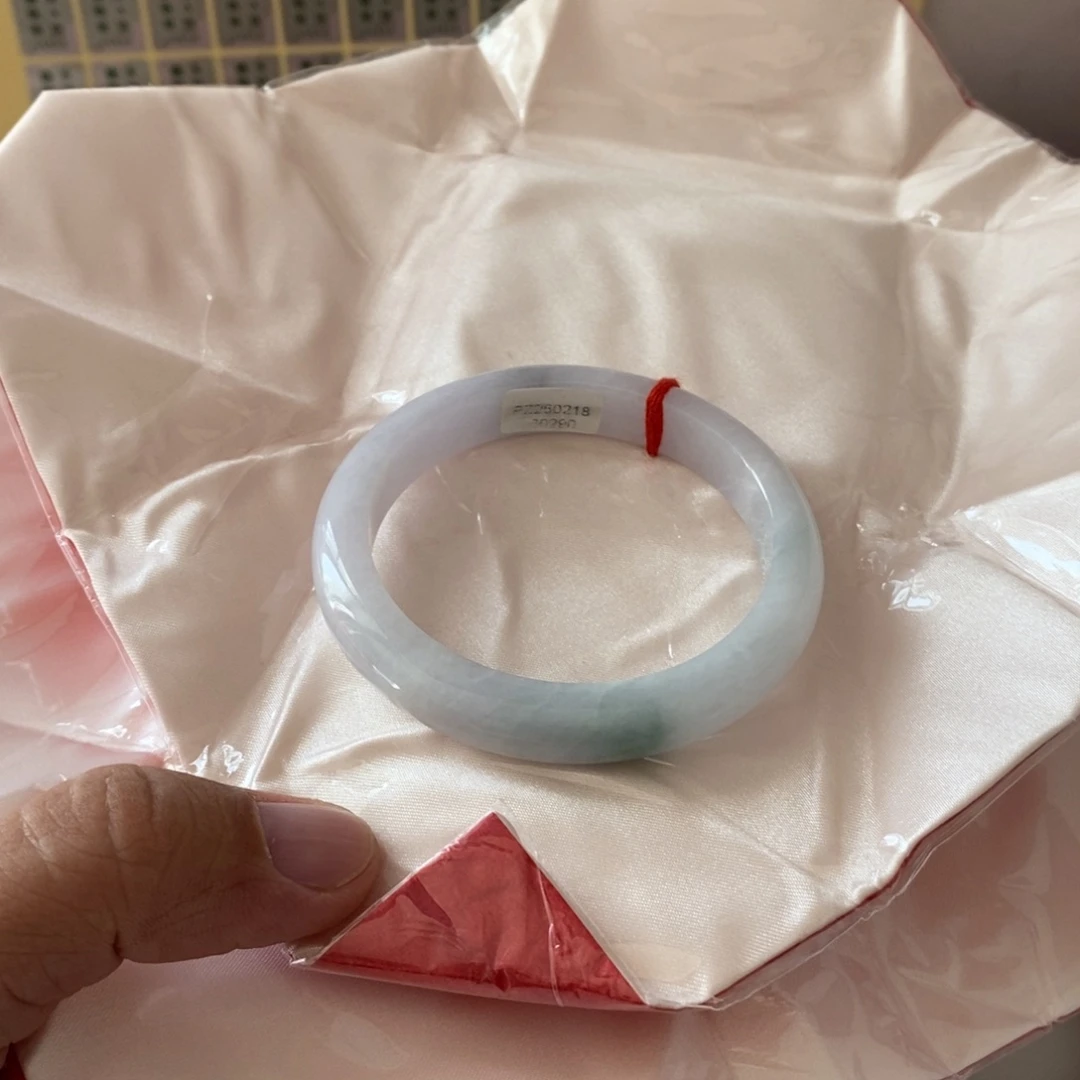 确***幸翡翠未镶嵌手镯57.2