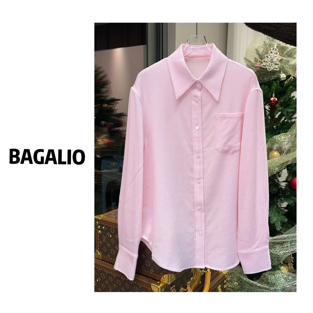 【BAGALIO】优雅随性 慵懒风羊毛衬衫 416