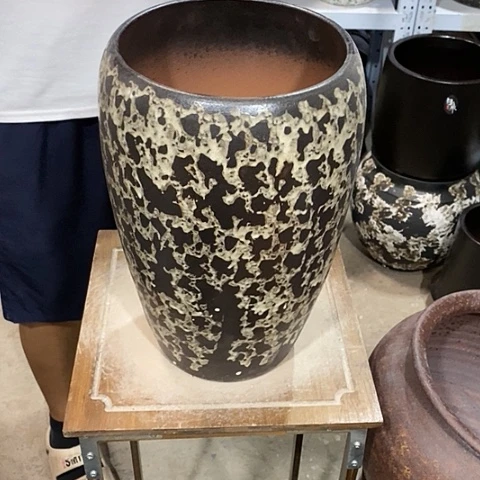紫砂花盆口19高度33黑姹88888