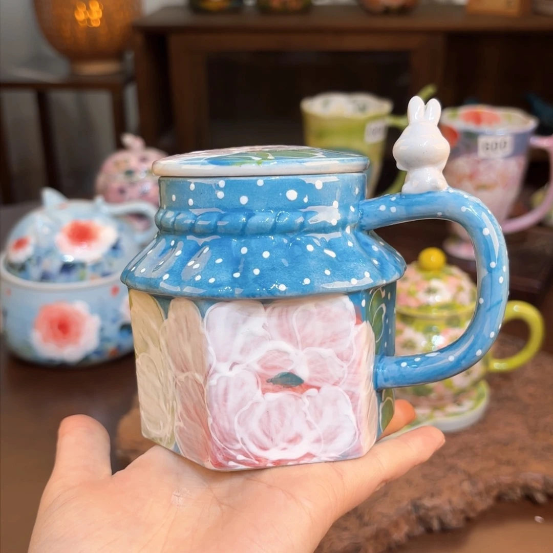 景德镇手绘高温釉下彩陶瓷茶具