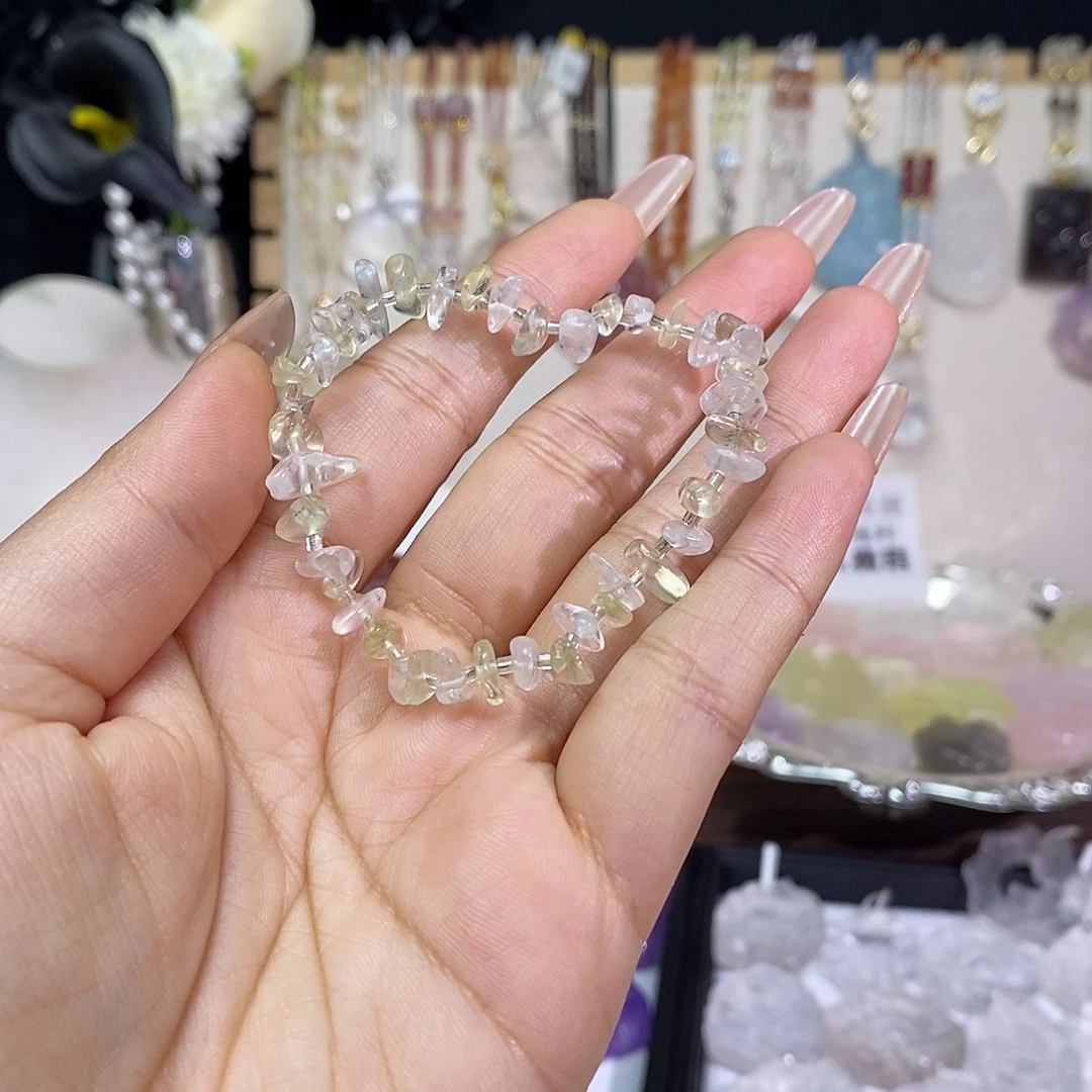 水晶未镶嵌颈饰白黄随形