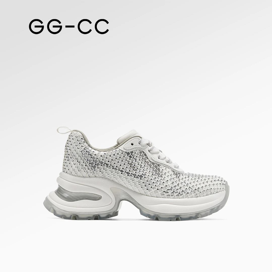 GG-CC【冰萃星河】2025年夏季新款潮流水钻网面老爹鞋4325