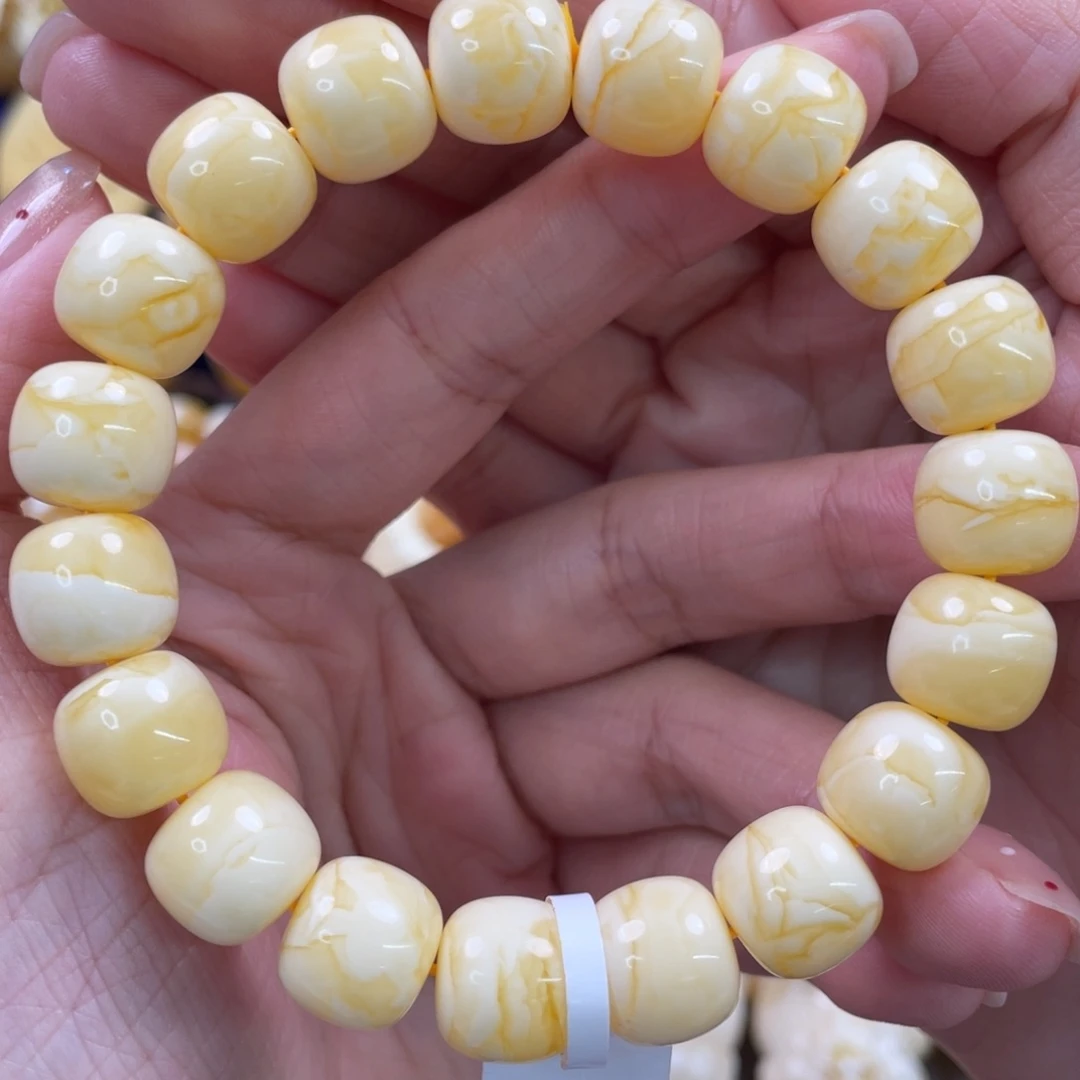 裸石蜜蜡未镶嵌琥珀蜜蜡手串卡12mm