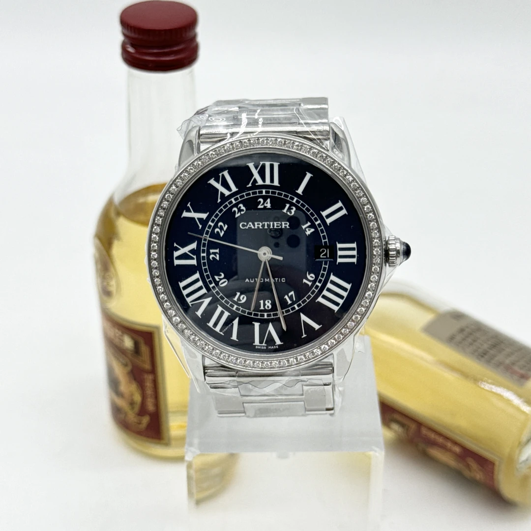 99新 Cartier/卡地亚 伦敦 自动机械 精钢 42mm 单后钻