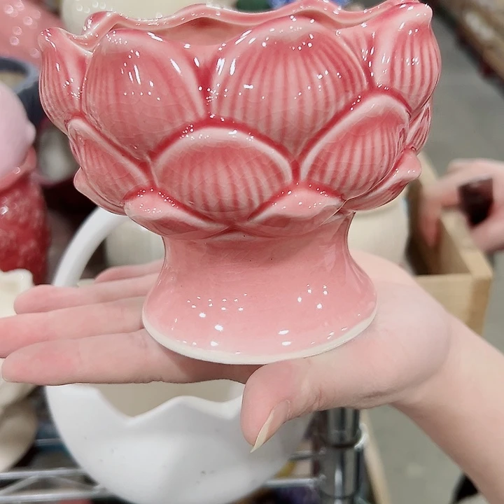 有孔.凑满10元发货多肉陶瓷花盆！