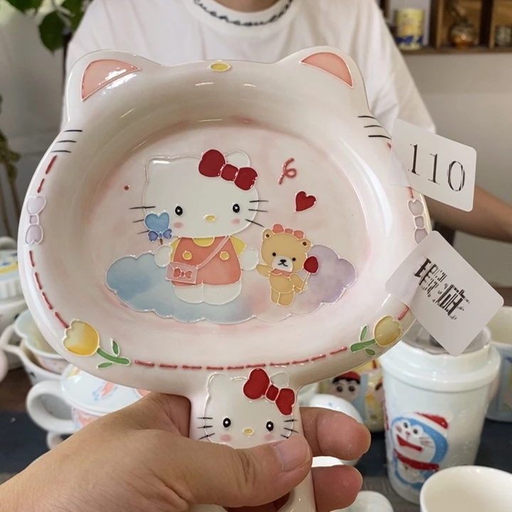 瓷片景德镇釉下彩手绘