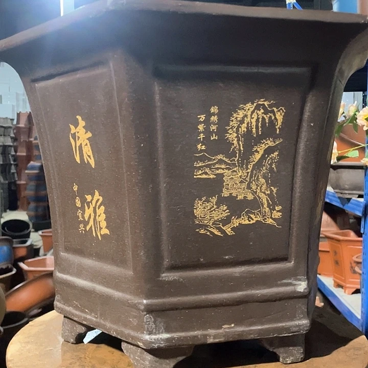 黑色清雅六方大号