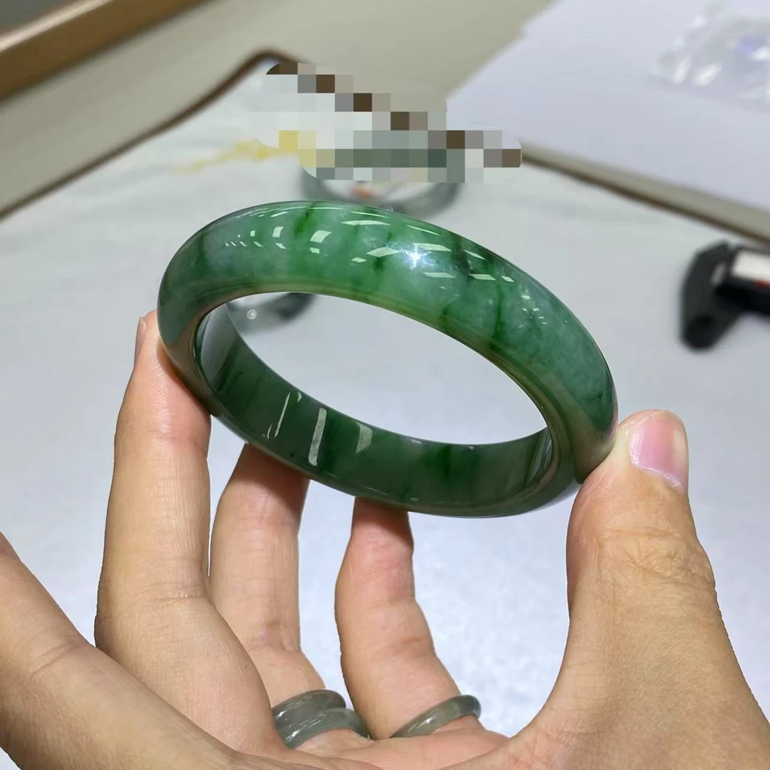 【小宝珠宝】2  T84599-翡翠手镯-圈口55