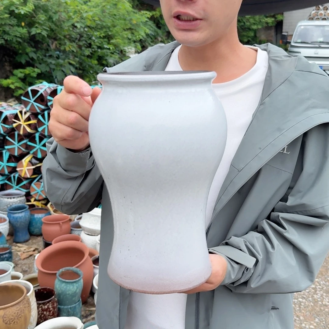 紫砂花盆瑕疵一个美人鱼一个