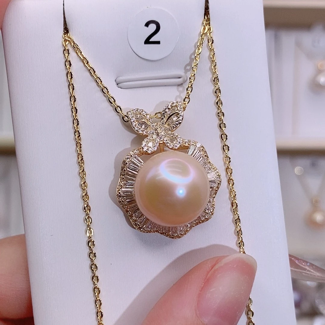 S***r淡水珍珠银S925镶嵌颈饰13➕