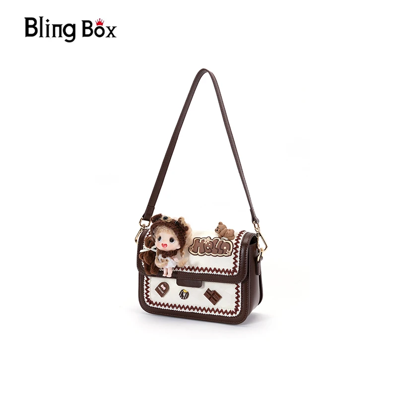 【可可梦】必灵饰物局手提小方包时尚娃包百搭可爱单肩斜挎包包女款