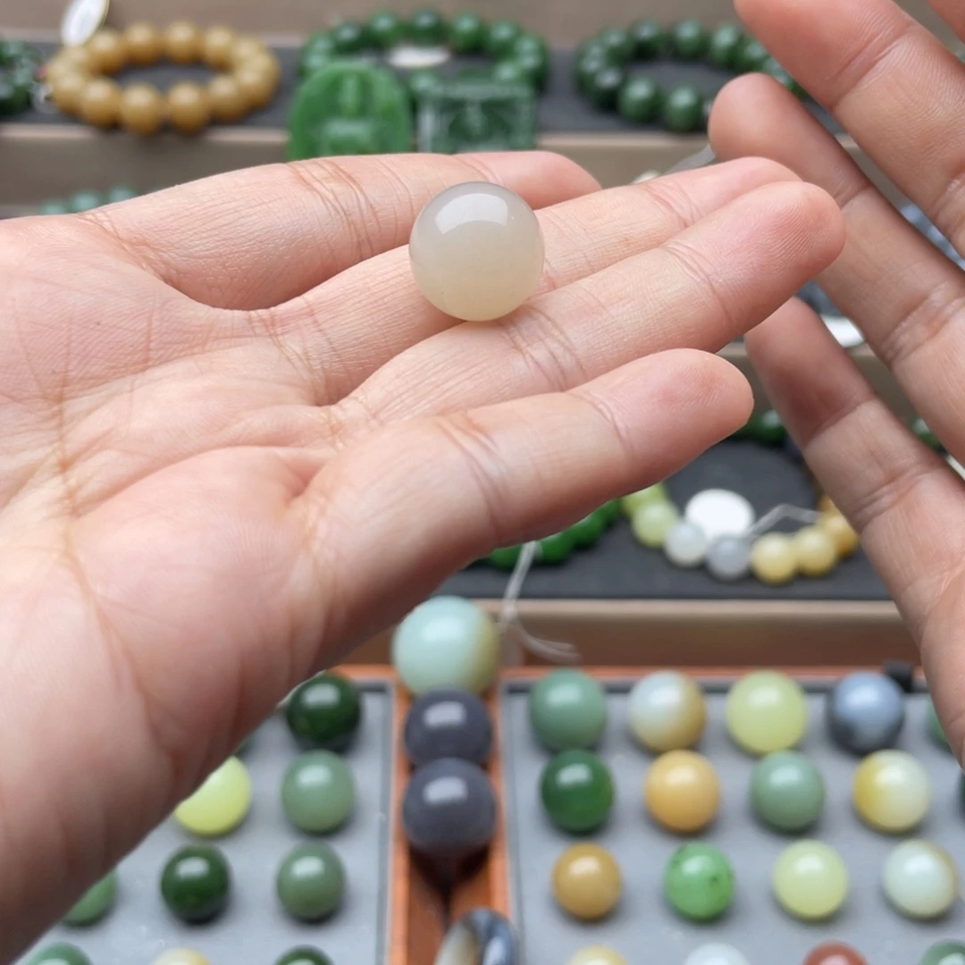 和田玉未镶嵌手链14粉