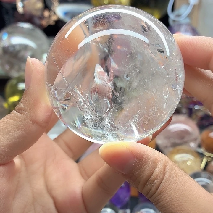 珠宝半成品水晶未镶嵌白水晶爆彩67