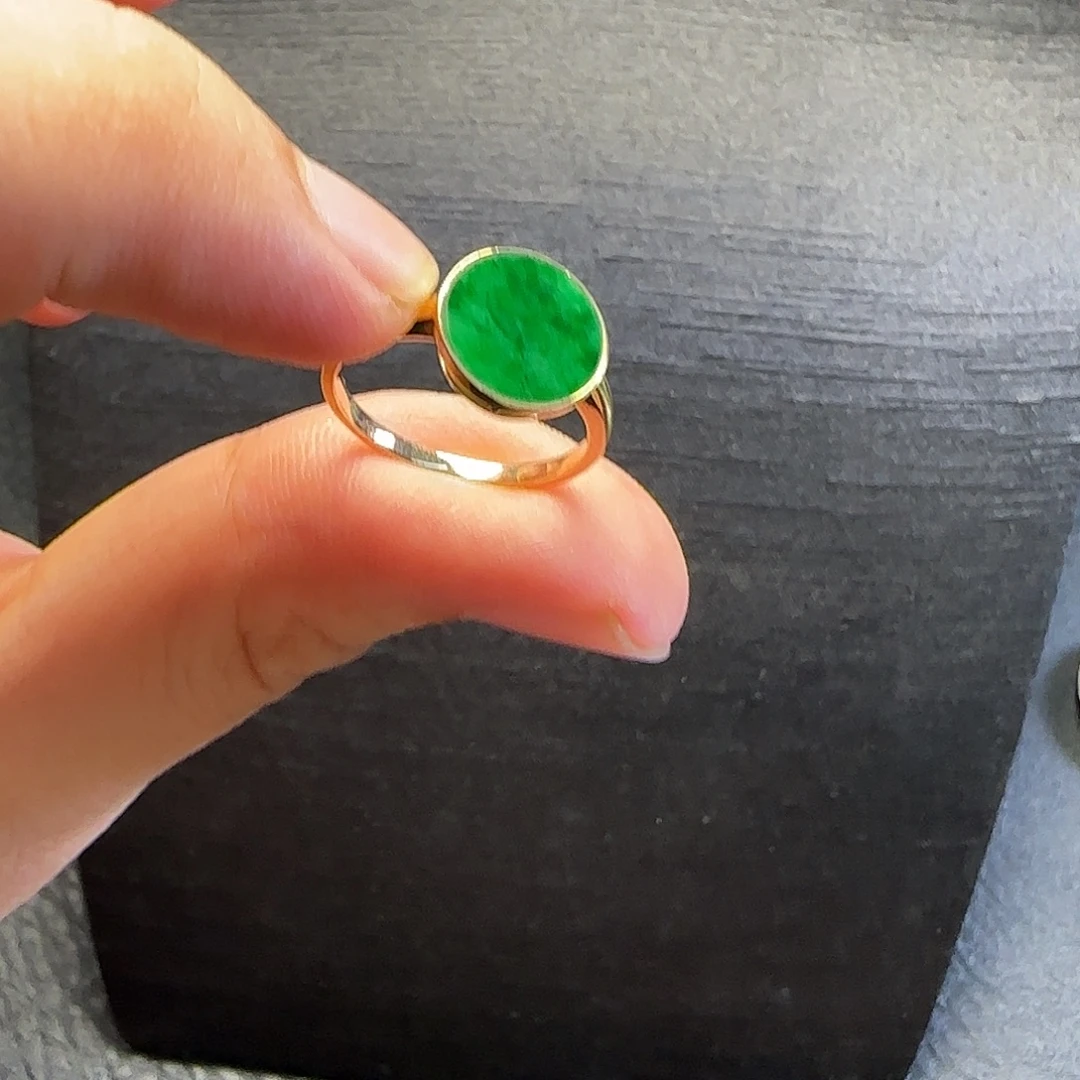 颈饰18K金镶嵌翡翠翡翠