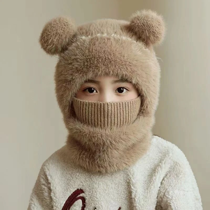 冬天加厚防风帽子户外口罩一体围脖冬季加绒韩版保暖护耳骑车包头