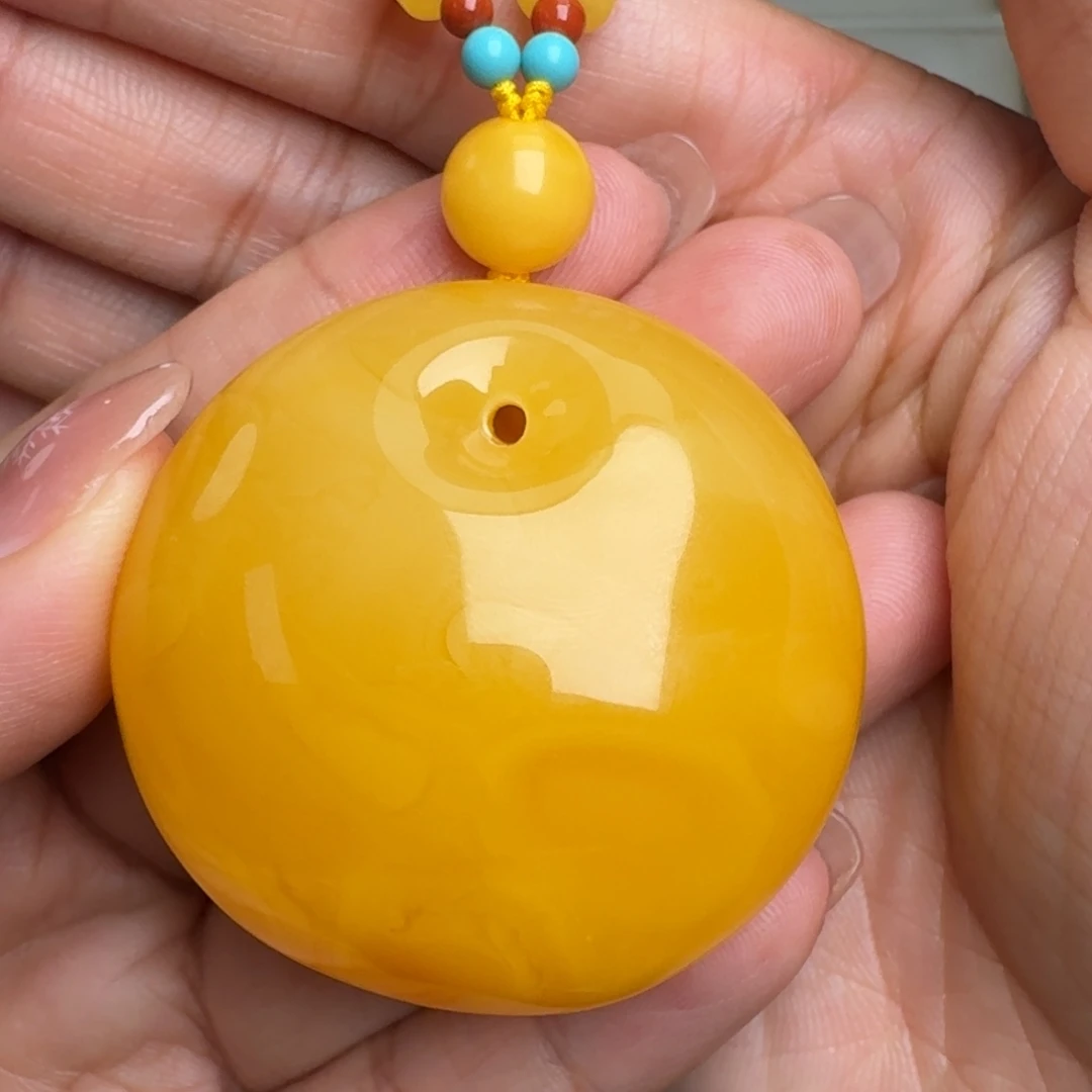 蜜蜡未镶嵌毛衣链无优化无烤色无补胶无覆膜无辐照无煮蜜