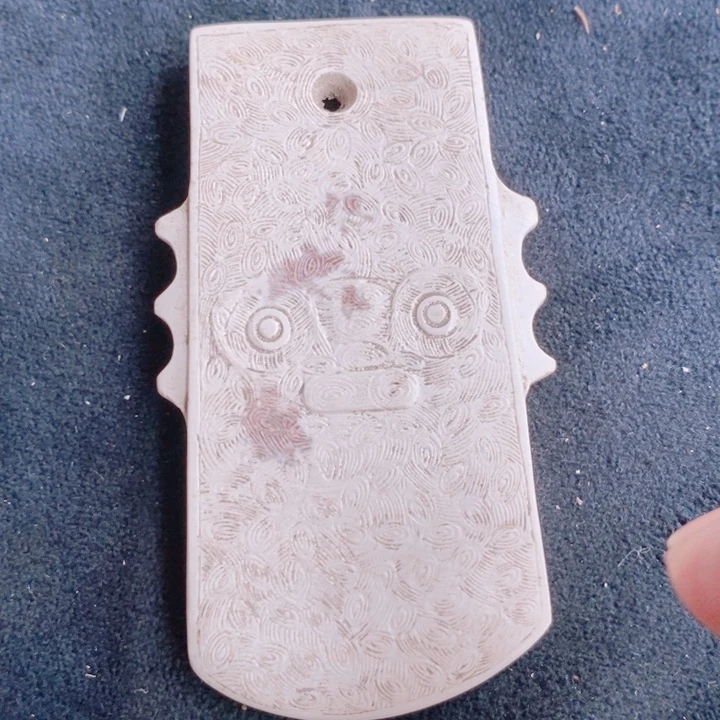 和田玉（糖玉）银S925镶嵌挂件