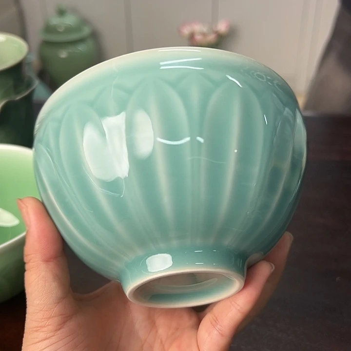 龙泉云间青瓷小米茶器