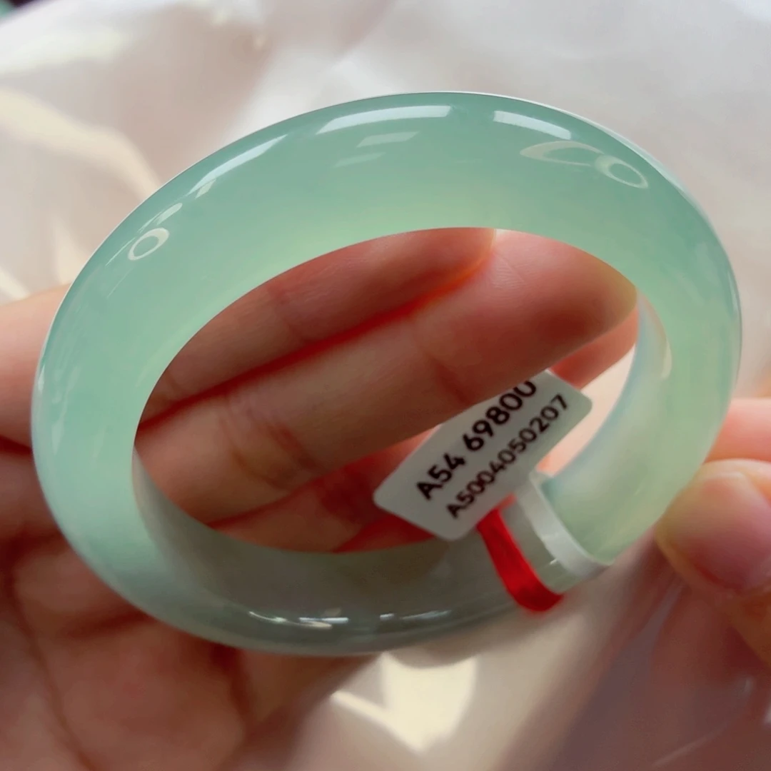 翡翠未镶嵌手镯79号蓝绿渐变地质超细腻99