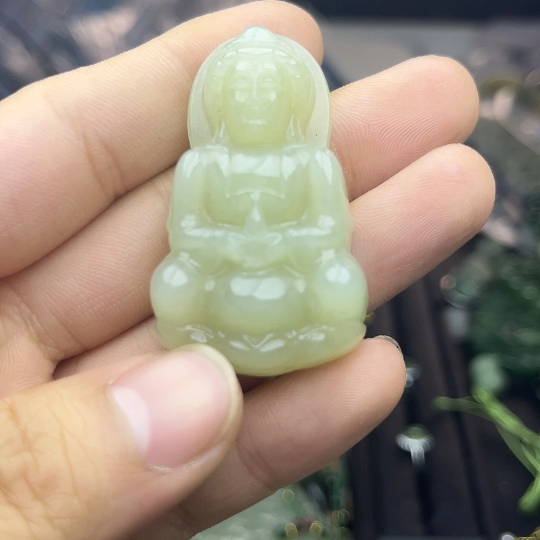 颈饰未镶嵌和田玉赠和田玉手工绳