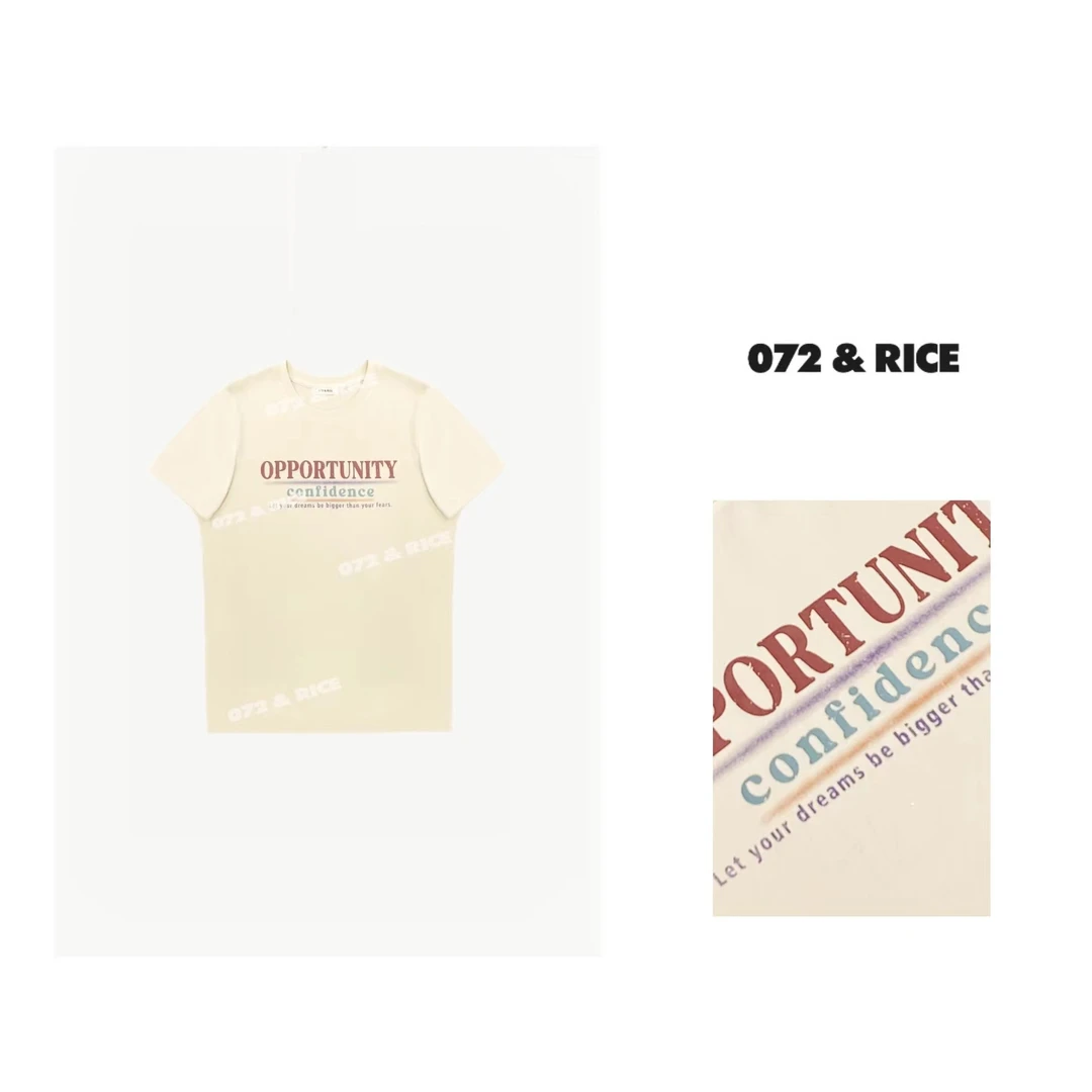 072 & RICE【超越TEE】夏季休闲圆领短袖T恤 24NB134Z 618FF