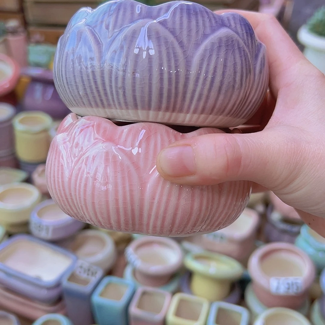 陶瓷花盆当场满12包邮