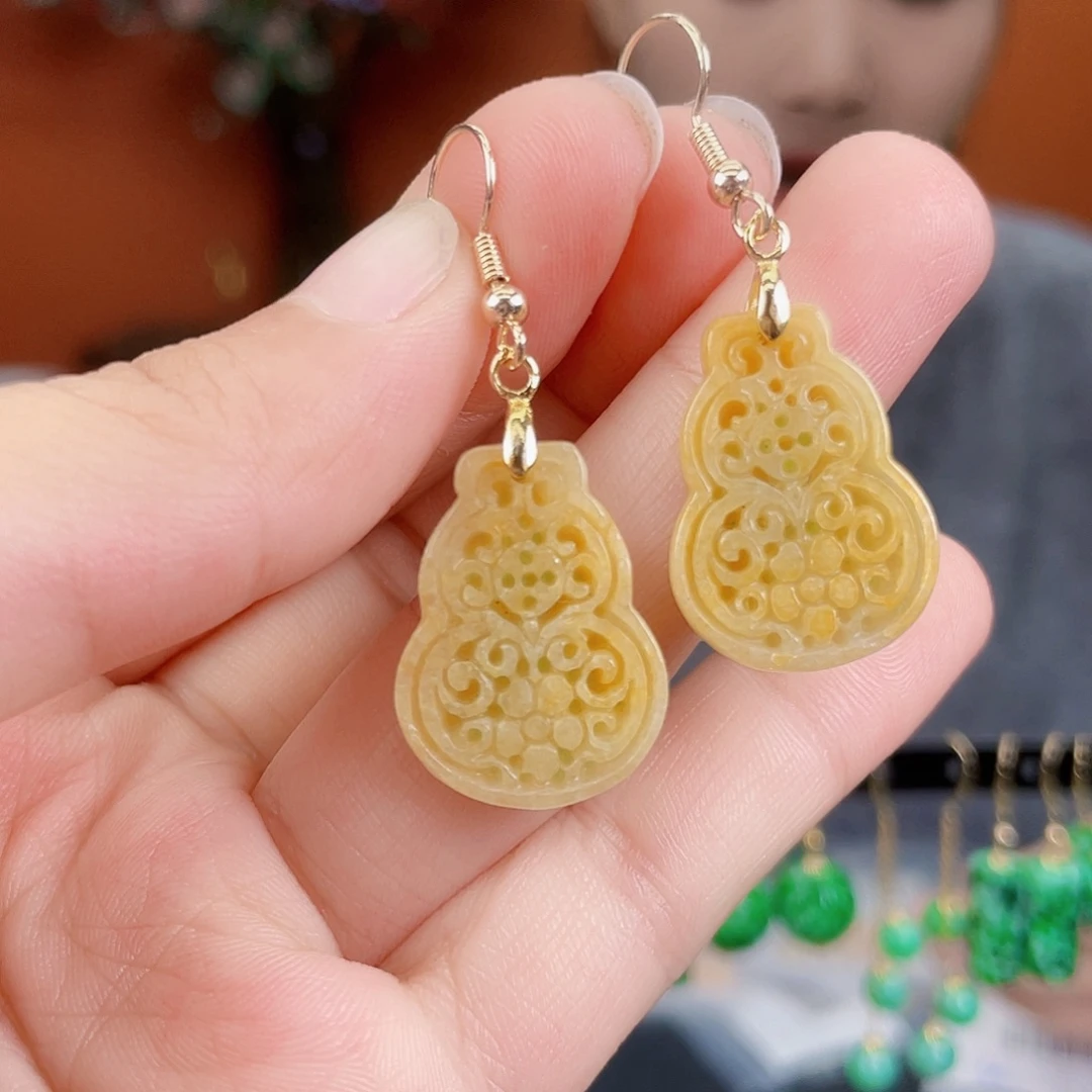 翡翠未镶嵌耳饰饰品