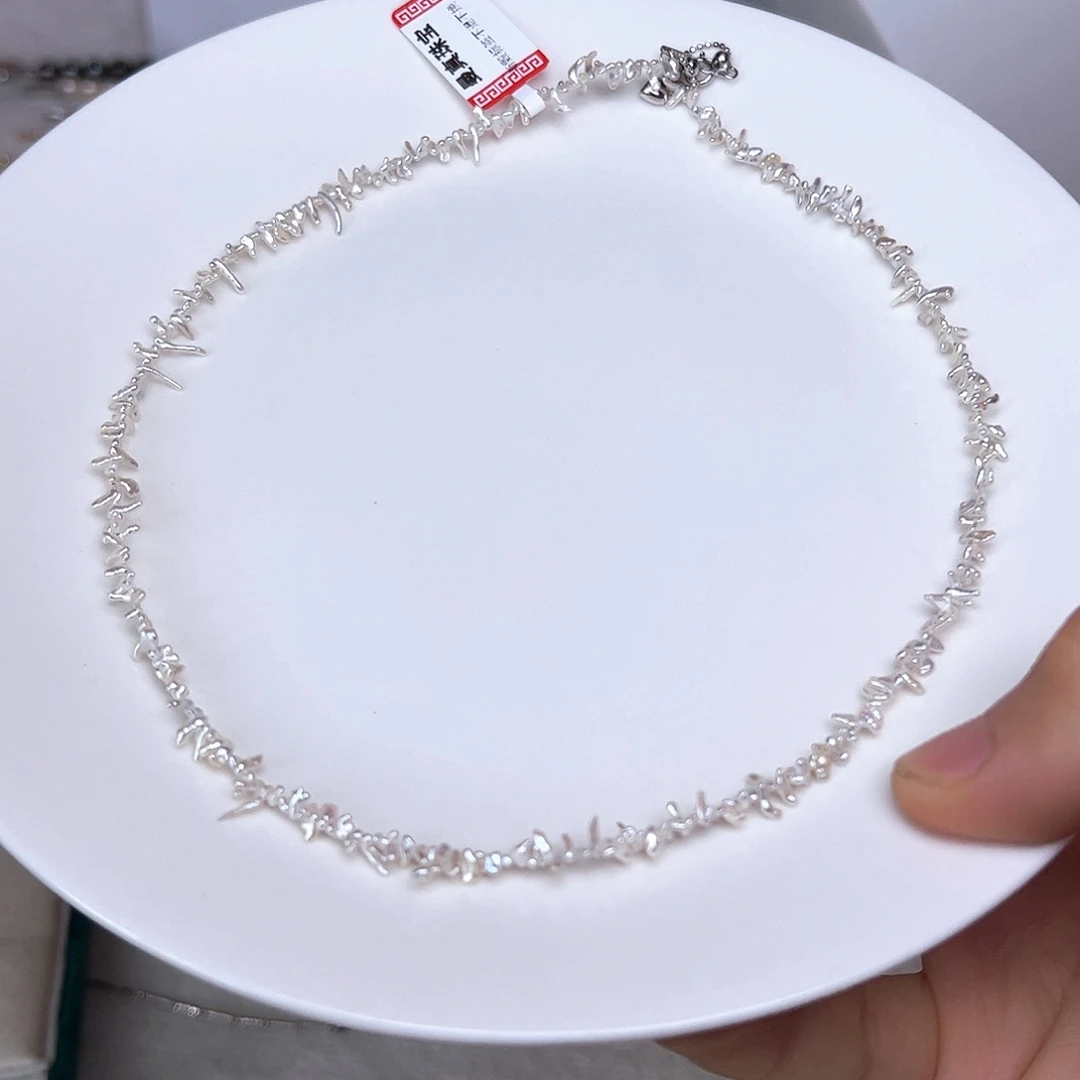 海水珍珠银S925镶嵌颈饰