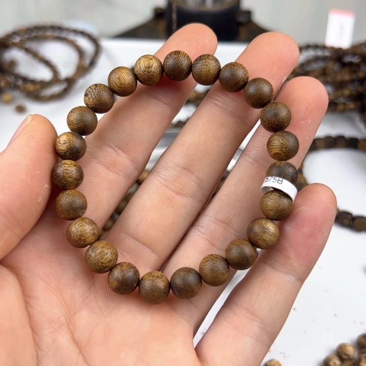 沉香手串杨*圆珠单圈8mm