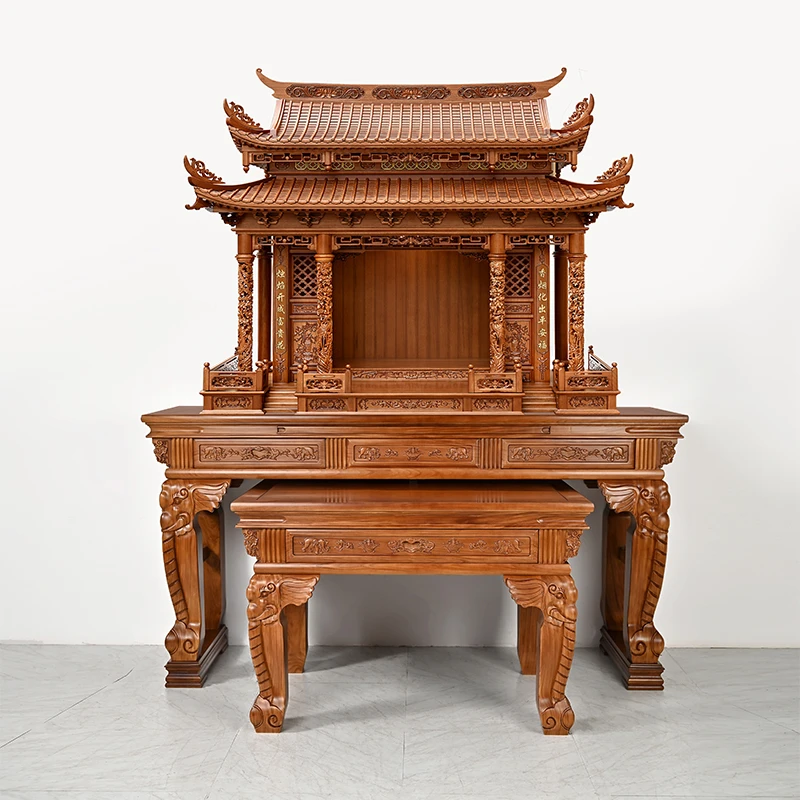 中式桌新中式供桌雕花古典家用客厅公司大桌子复古新中式