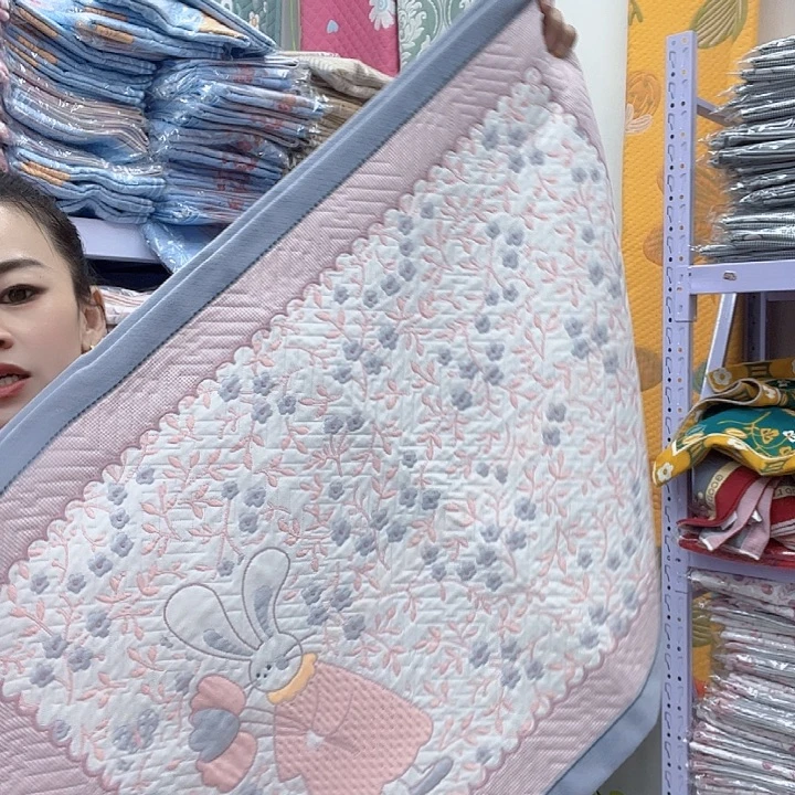 棉灰色小花兔纯棉