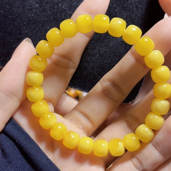 琥珀未镶嵌珠宝奇石蜜蜡老型手串8