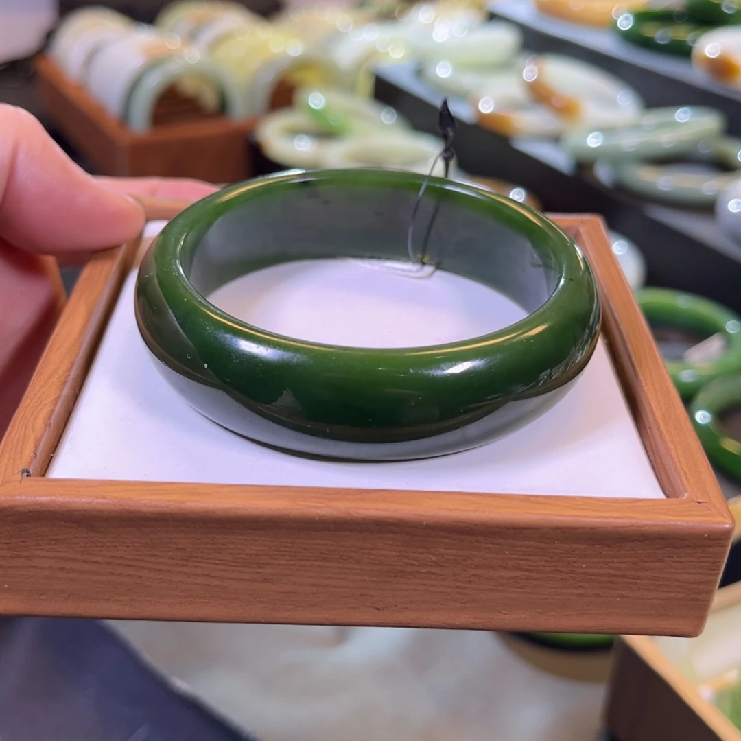 和田玉未镶嵌手镯59.60