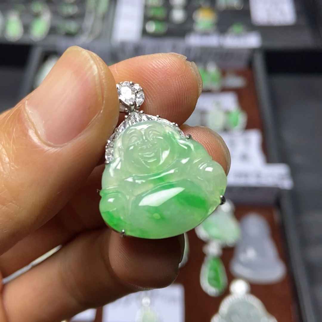 翡翠银S925镶嵌颈饰