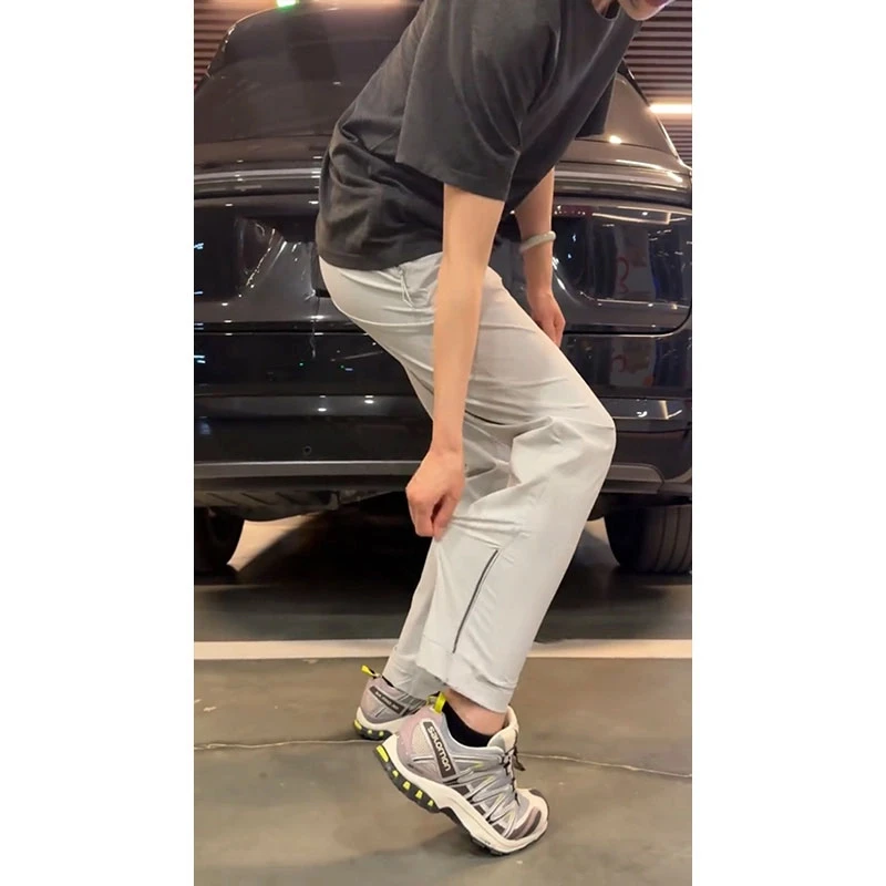 25夏季机能拉链户外运动高弹冰丝速干显瘦百搭男女同款工装休闲裤