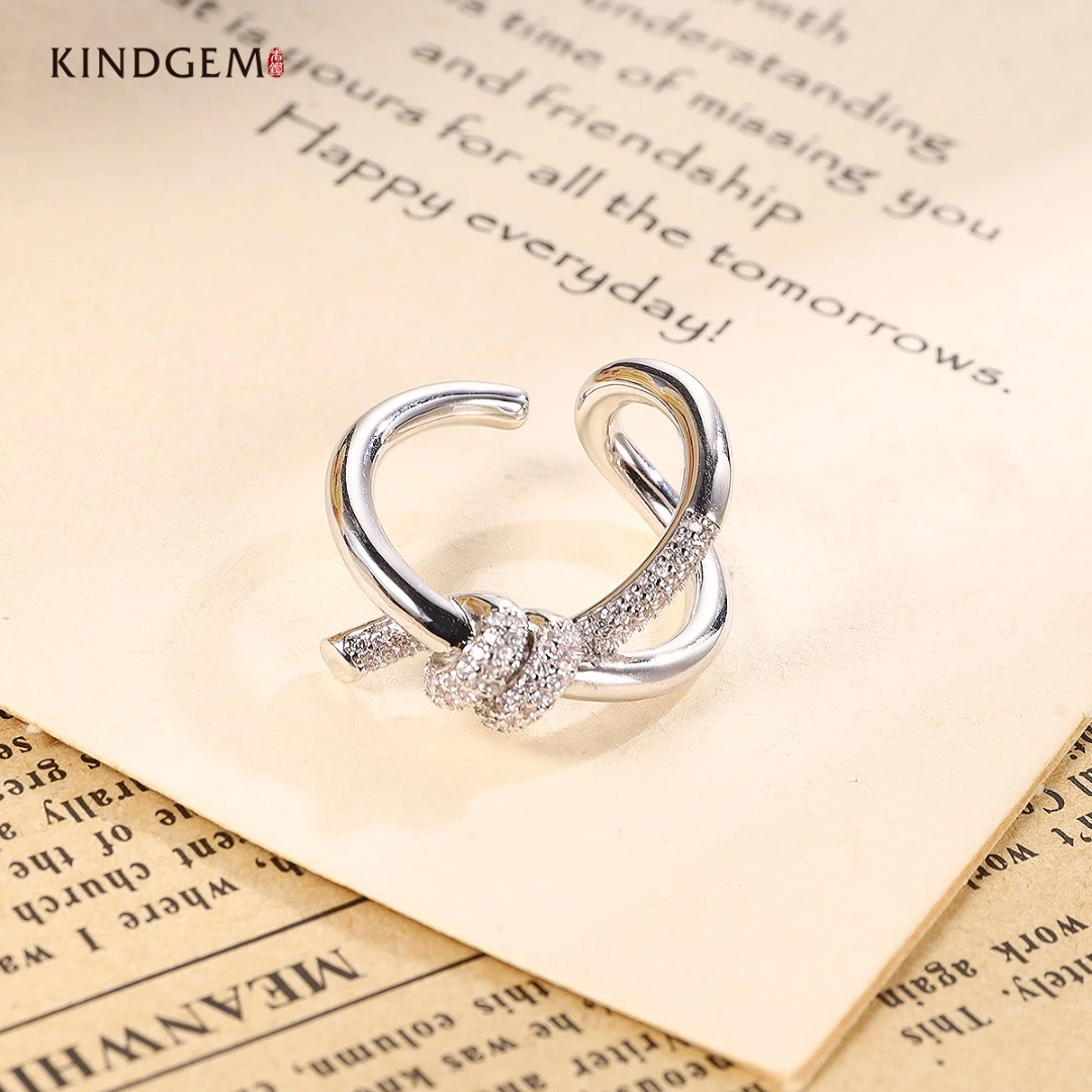 铜合金合成锆石戒指 CY460XIPC-27674小众轻奢高级感精致个性戒指