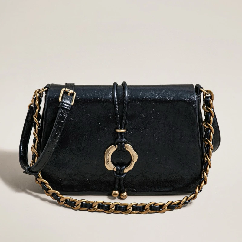 【RAIN.CUN】SK-63051-黑色AIN.CUN气质时尚百搭简约斜跨轻奢女包