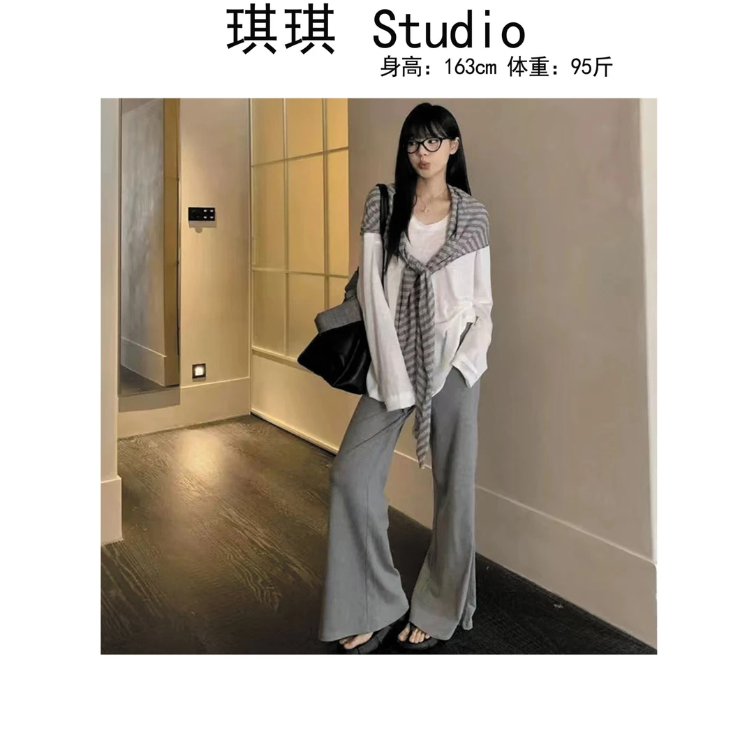 《琪琪家》夏季新款潮流气质时尚披肩短袖休闲裤减龄三件套25146-Y